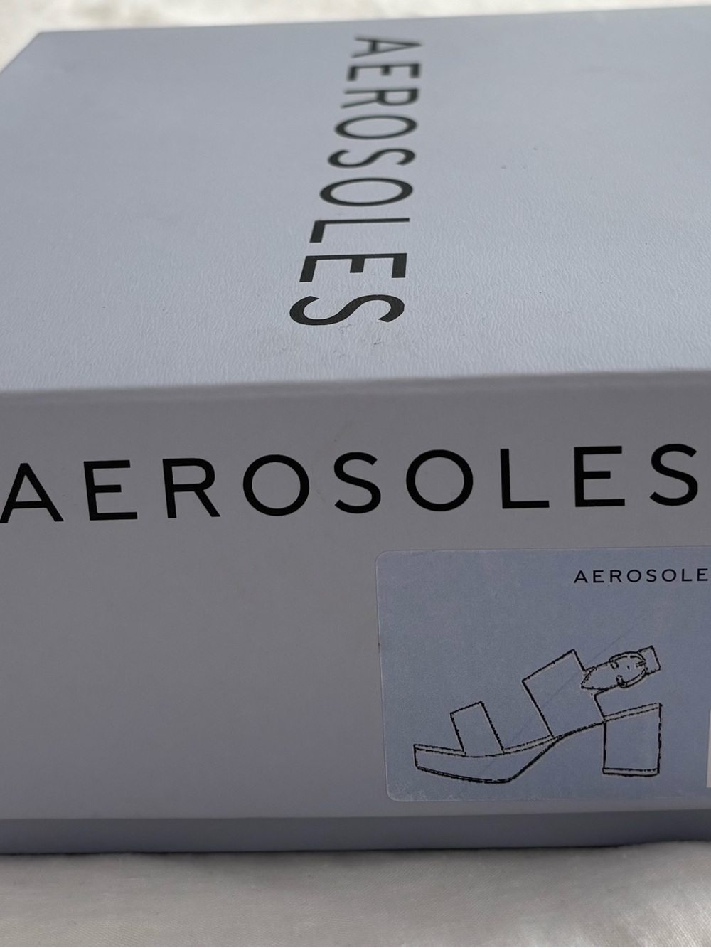 Aerosoles Camera Platform Sandals Black Leather Size 7M NEW In Box - Picture 7 of 10